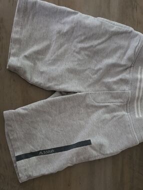 Armani Junior Light Gray Shorts with Branded Side Stripe